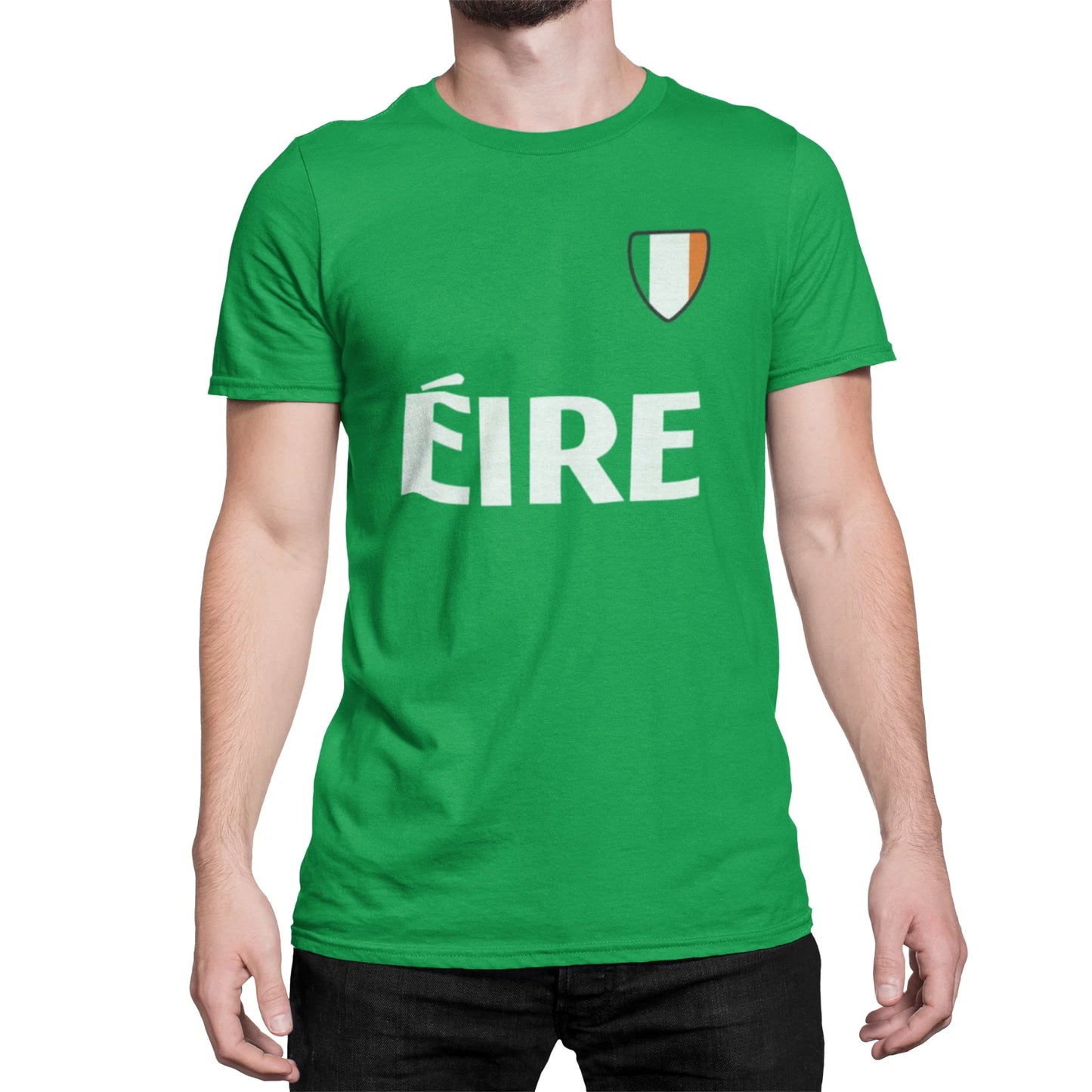 EIRE IRELAND Mens Cotton T-Shirt Country Name Football Sports