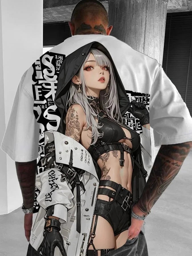 Japanese Anime 3D Print T-Shirt Men Women Hip Hop Oversized Short Sleeve Tees