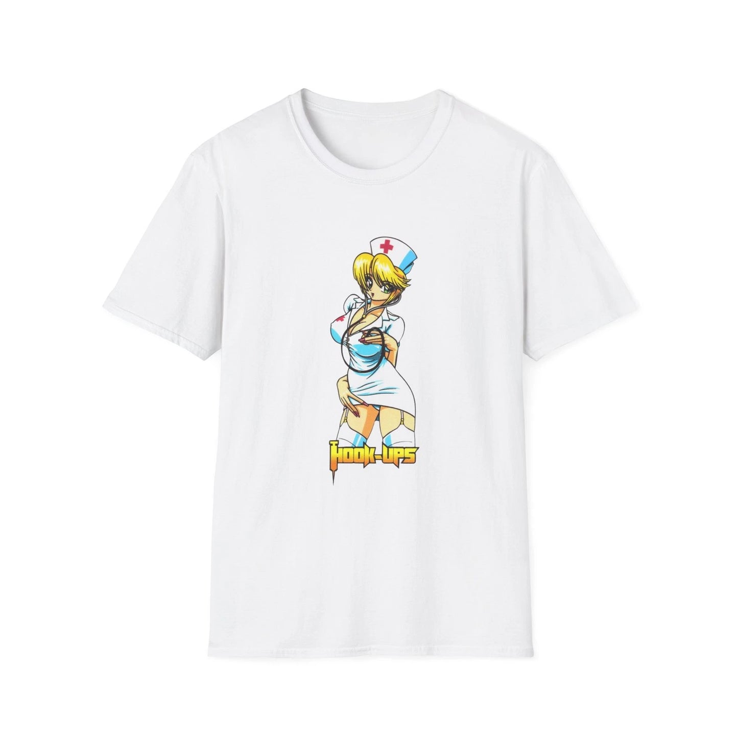 Hook-Ups Skateboards NURSE baddy deck art anime hentai soft cotton t shirt S M L