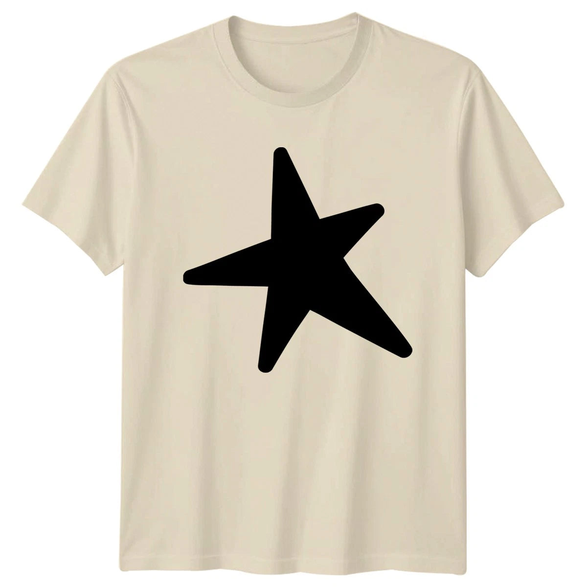 Simple Black Star Design T-Shirt Graphic Birthday Gift For Him And Her