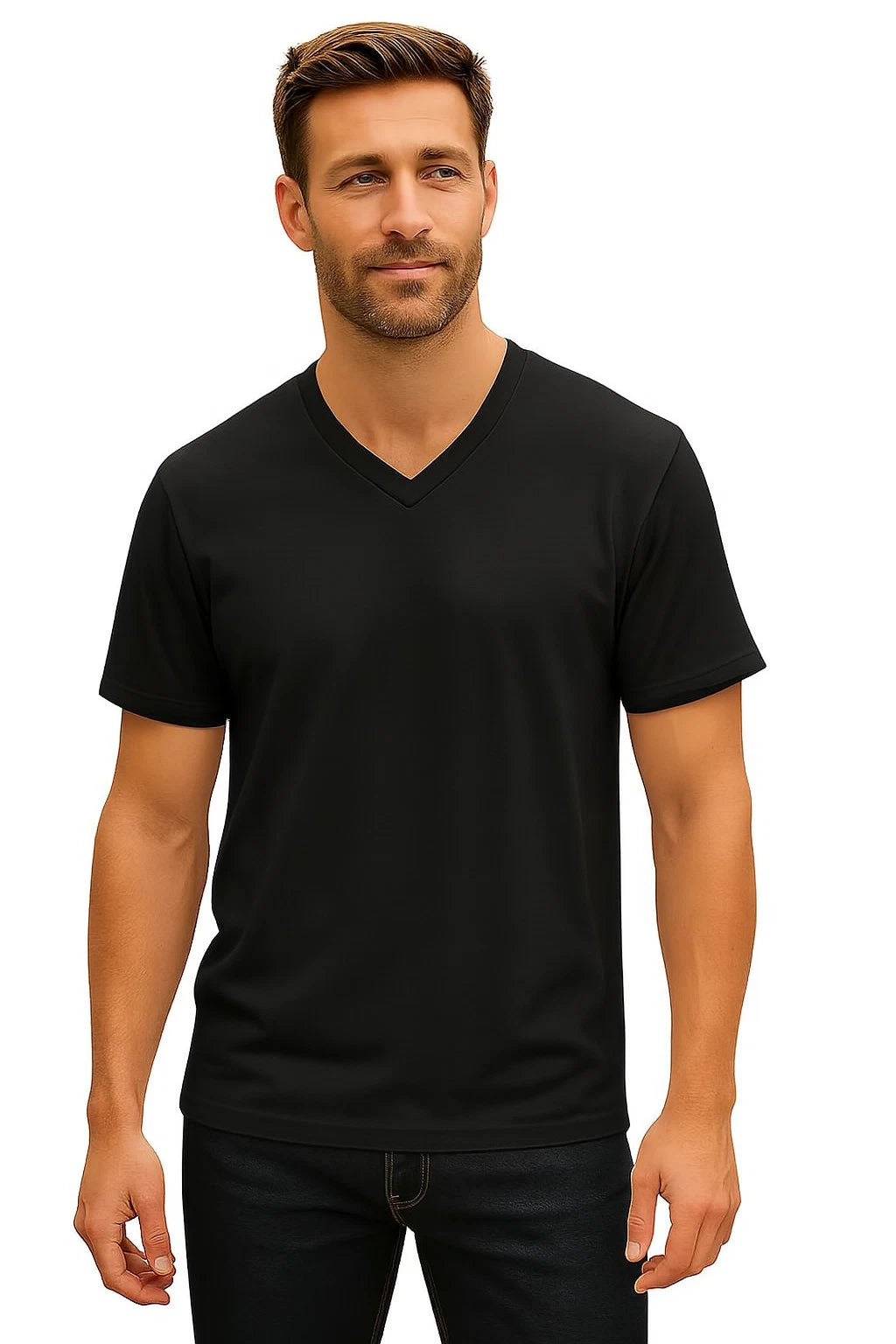 A1 Men's Black V-Neck T-Shirts| Black |multipack | Soft Cotton | Size X- Large