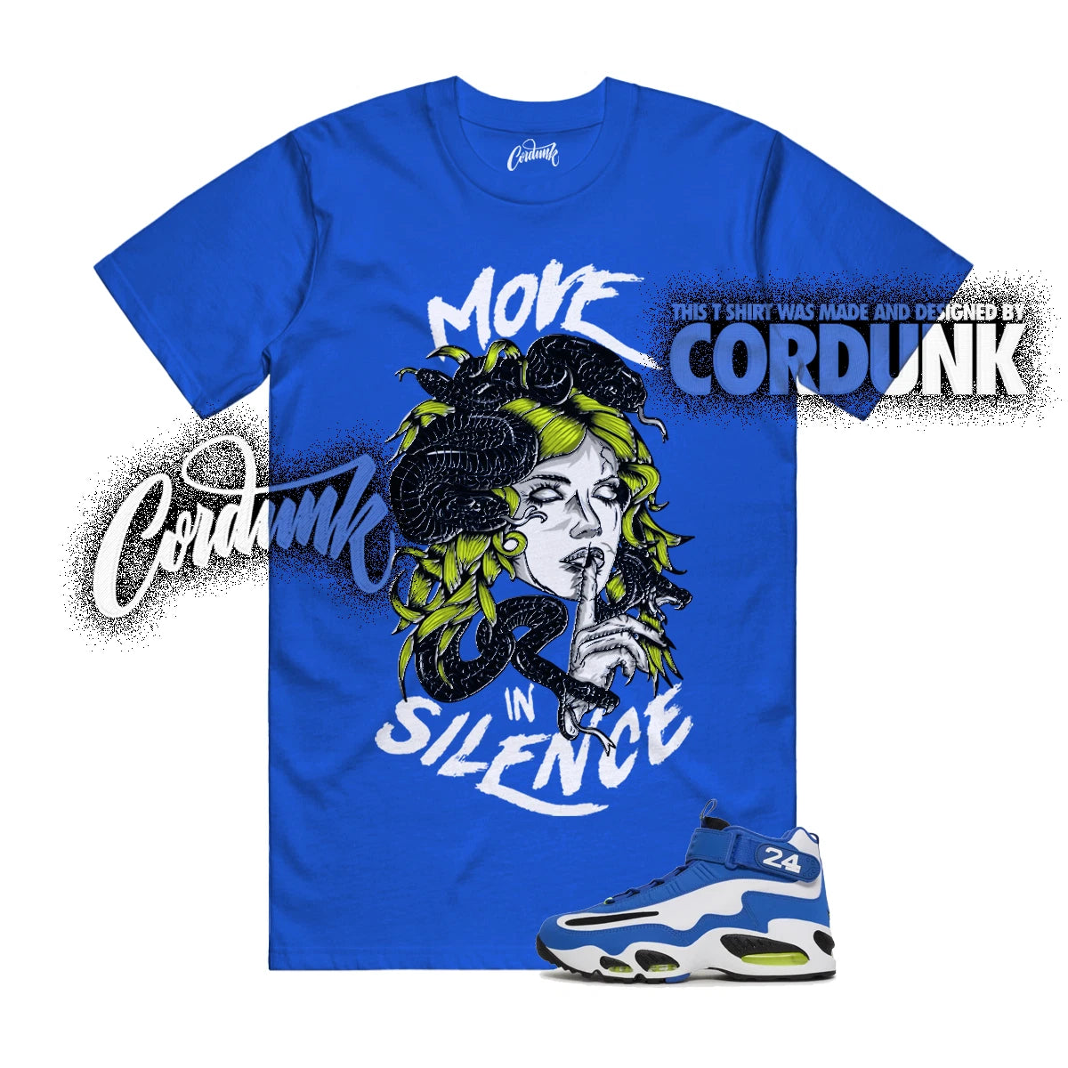 Air Griffey Max 1 Varsity Royal Blue White Volt Black T Shirt Match MIS