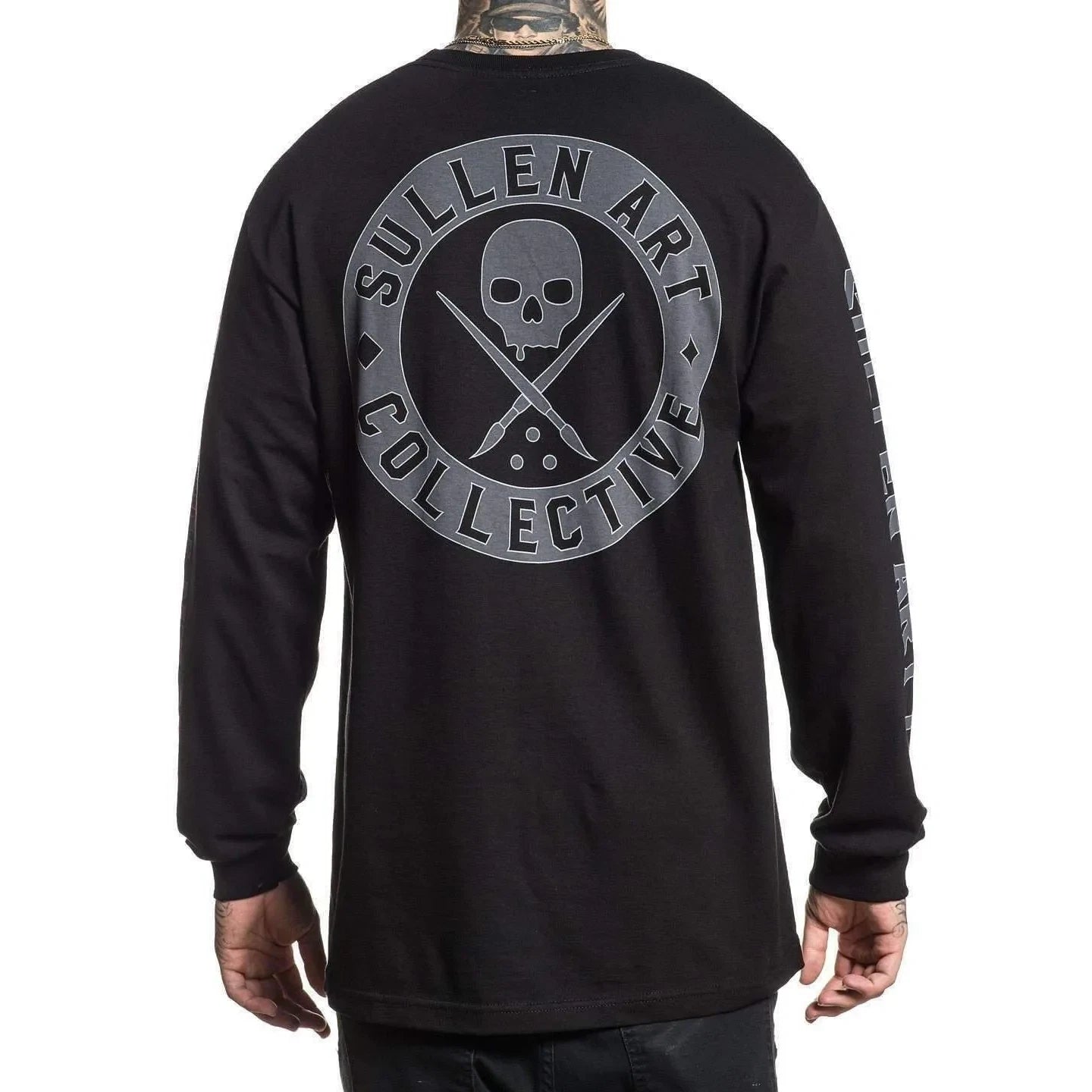 Sullen Art Collective Badge Of Honor Black Long Sleeve Shirt