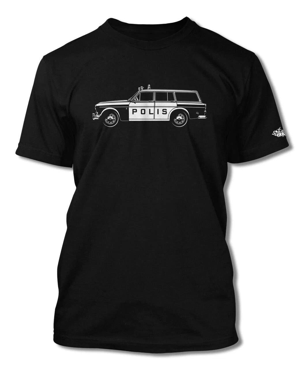 Volvo P220 Station Wagon Swedish Polis police 1962 - 69 T-Shirt - Men - Side Vie