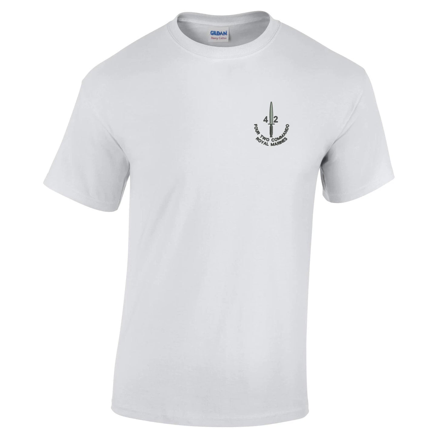 OFFICIAL 42 Commando Royal Marines Embroidered 100% Cotton T-Shirt