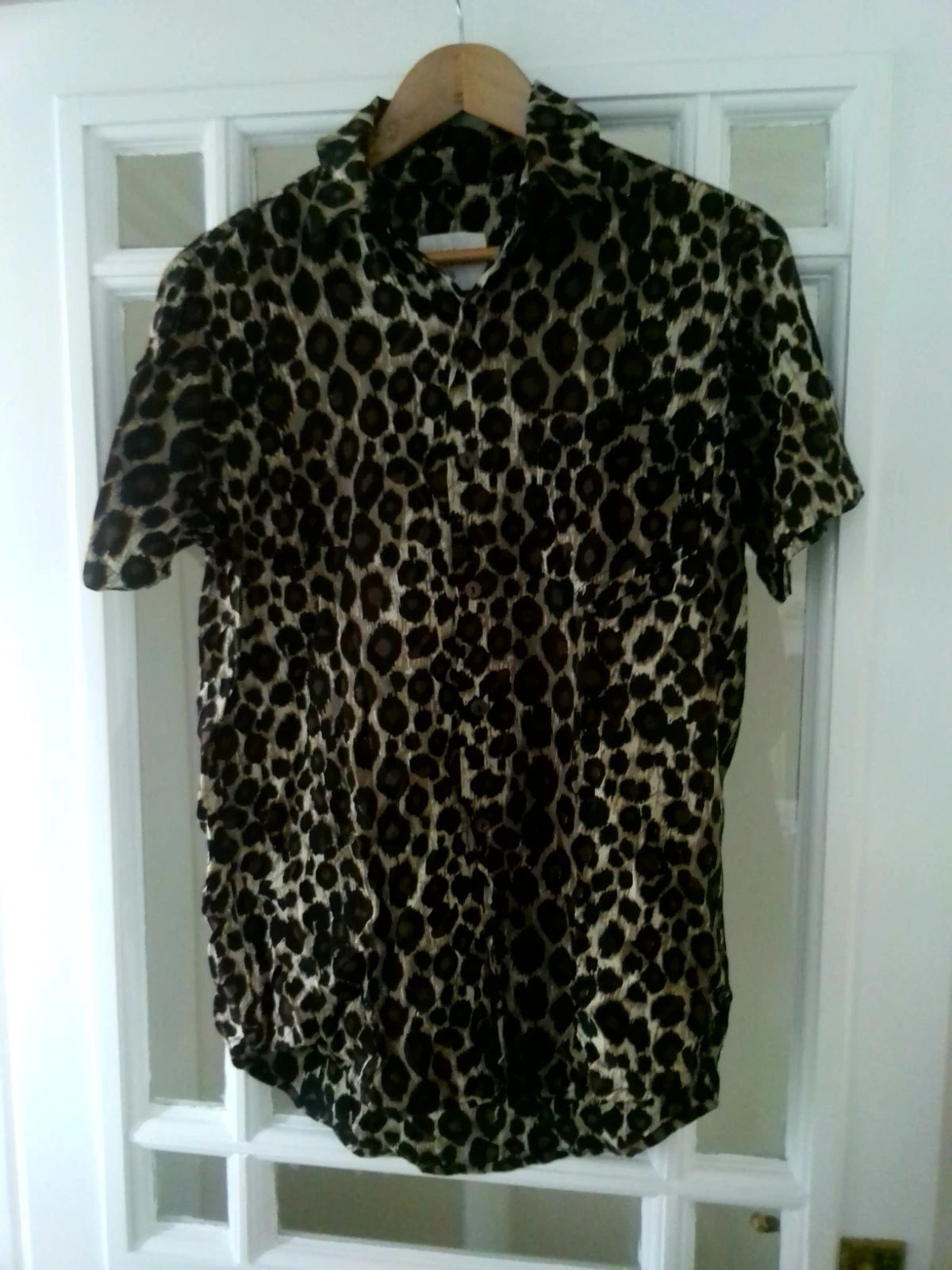 Men's Size Small The People Vs Short sleeve shirt leopard print rock grunge