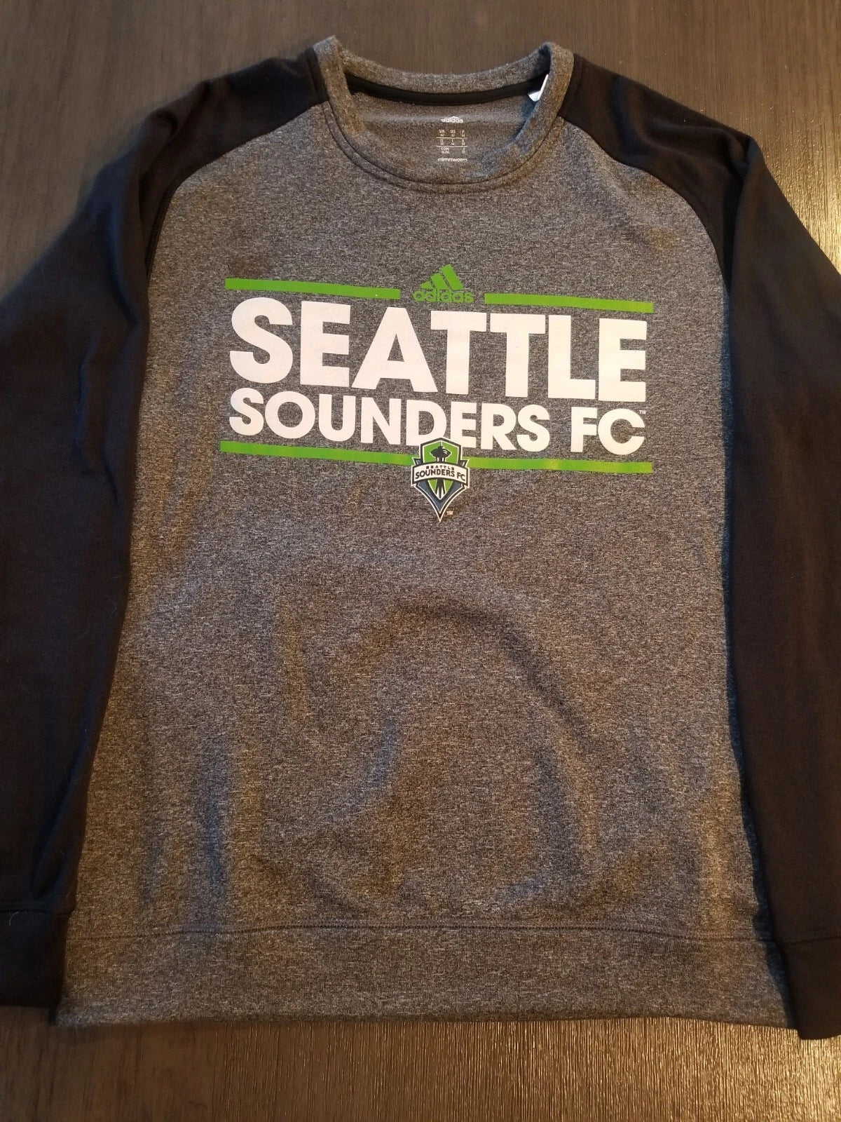 Adidas Seattle Sounders FC MLS Soccer Climawarm Men Med Jersey Shirt FIFA