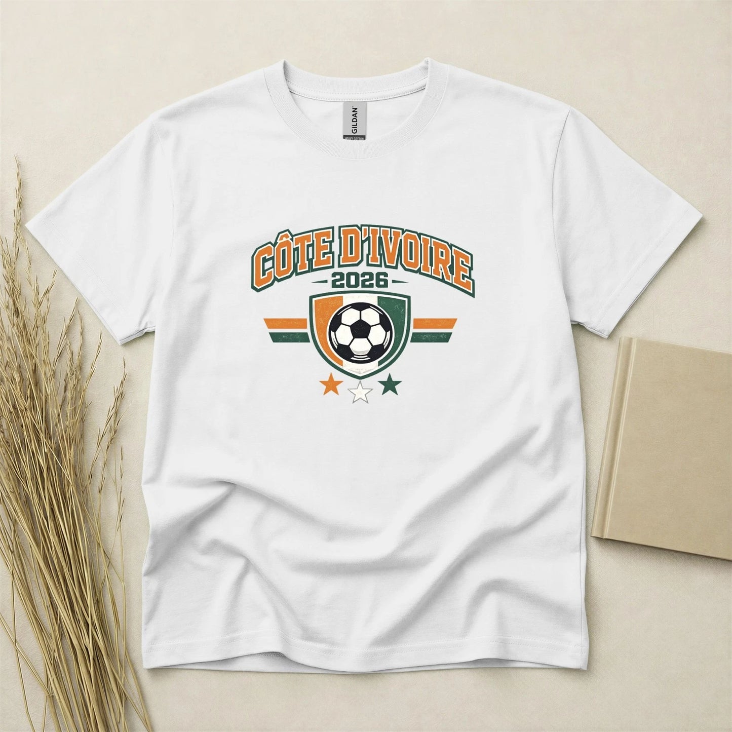 Cote DIvoire 2026 Football Fan T Shirt Soccer Supporters Gildan Cotton Top