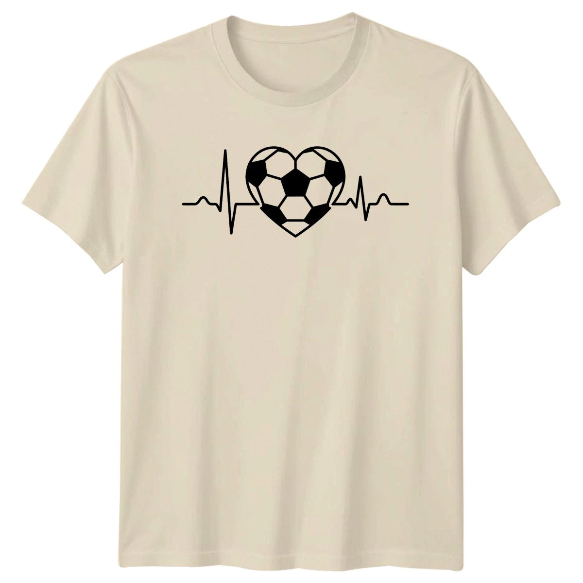 Soccer Heartbeat Love Football Ekg T-Shirt Soccer Birthday Gift For Him And Her
