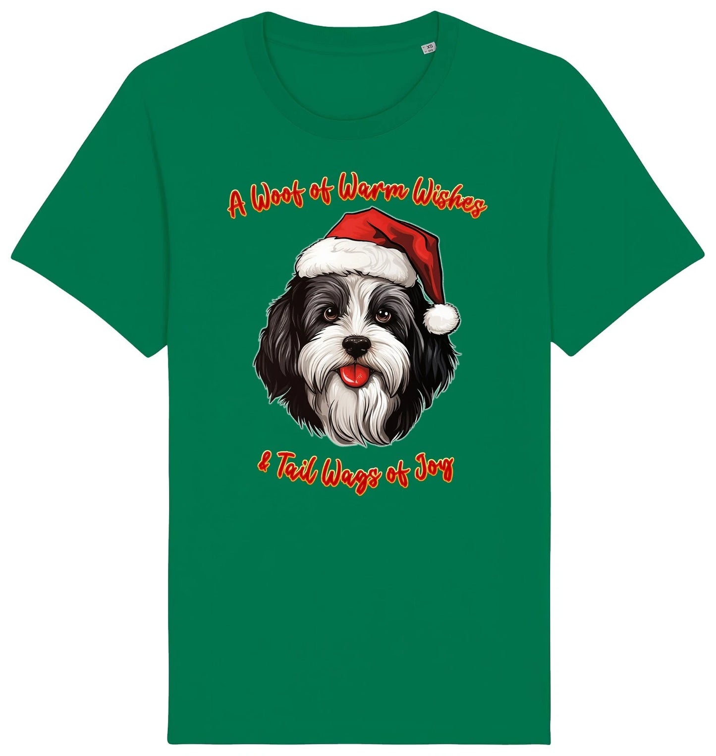 Mens Havanese Christmas T-Shirt Santa Dog Woof Wishes Dogs Pet Animal Clothing