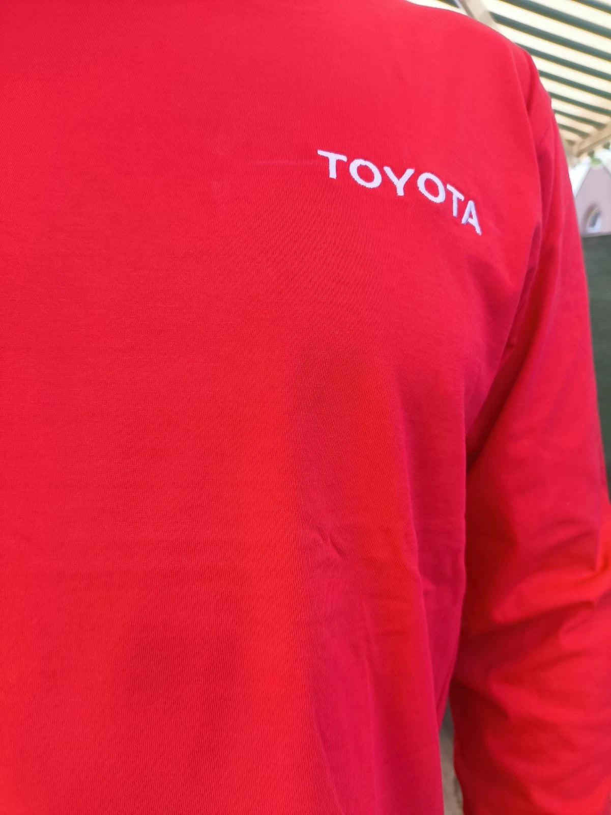Toyota Long Sleeve T-Shirt XL New With Tags Red Embroidered Logo 100% Cotton