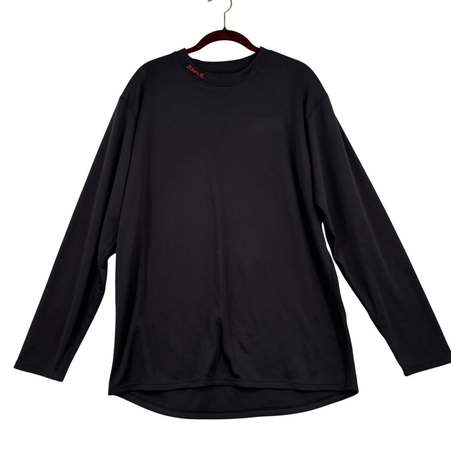 ScentloK Mens Mock Neck Shirt Size XL Black Base Layer Stretch Knit Slim Fit