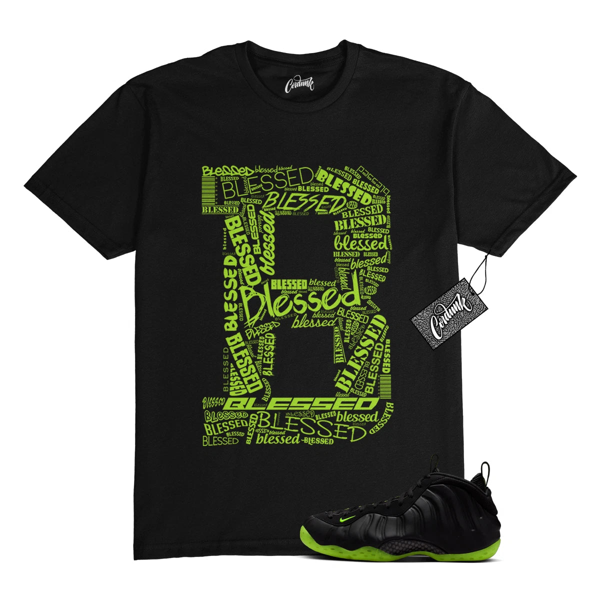 Foamposite Volt Black Air One T Shirt Match B BLS