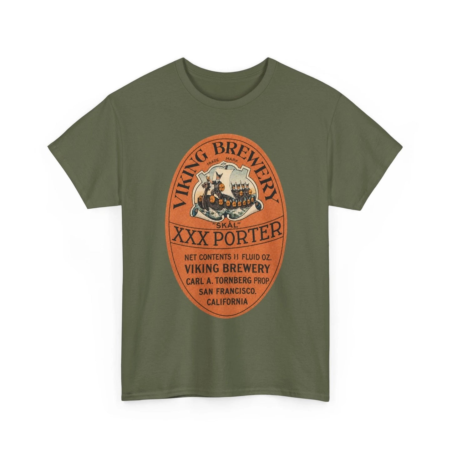 Viking Brewery Skal XXX Porter San Francisco CA Tornberg Pre-Pro Beer T-Shirt