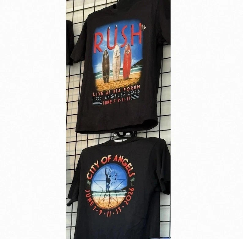 Hot!! RUSH Fifty Something Tour 2026 Los Angeles Forum June 7 T-Shirt Size S-5XL