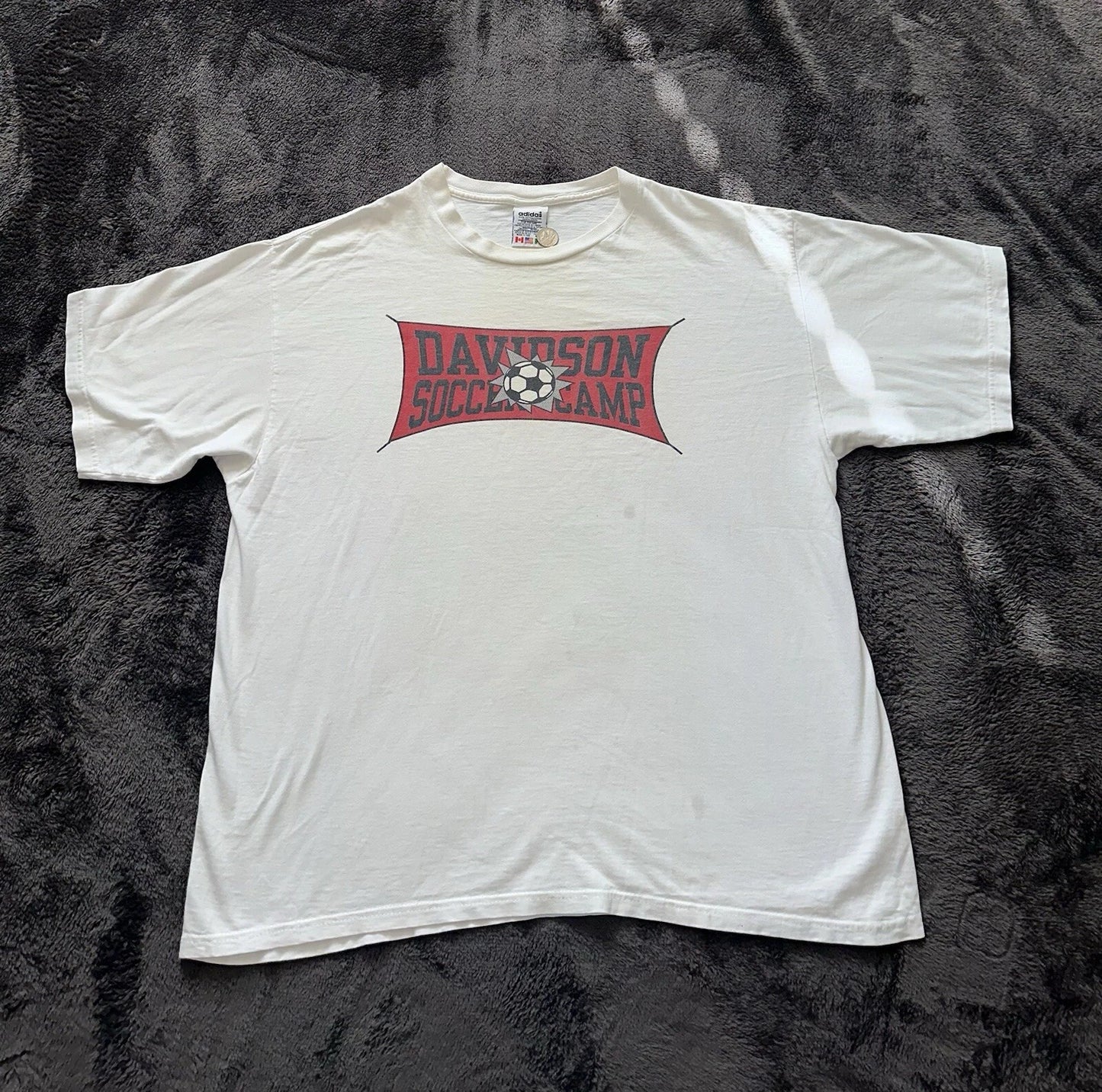 Vintage Adidas Double Sided Soccer Shirt 90’s XL North Carolina Made In USA