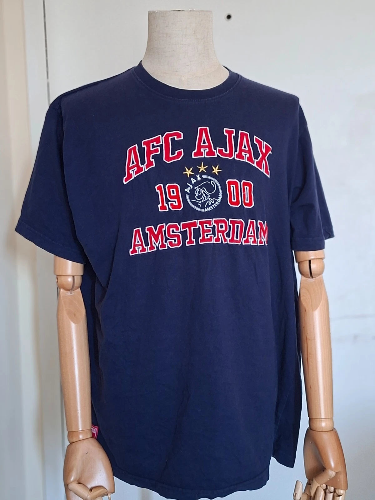 AFC Ajax Amsterdam Graphic T-Shirt Men’s Navy Soccer Fan Tee Size 2XL