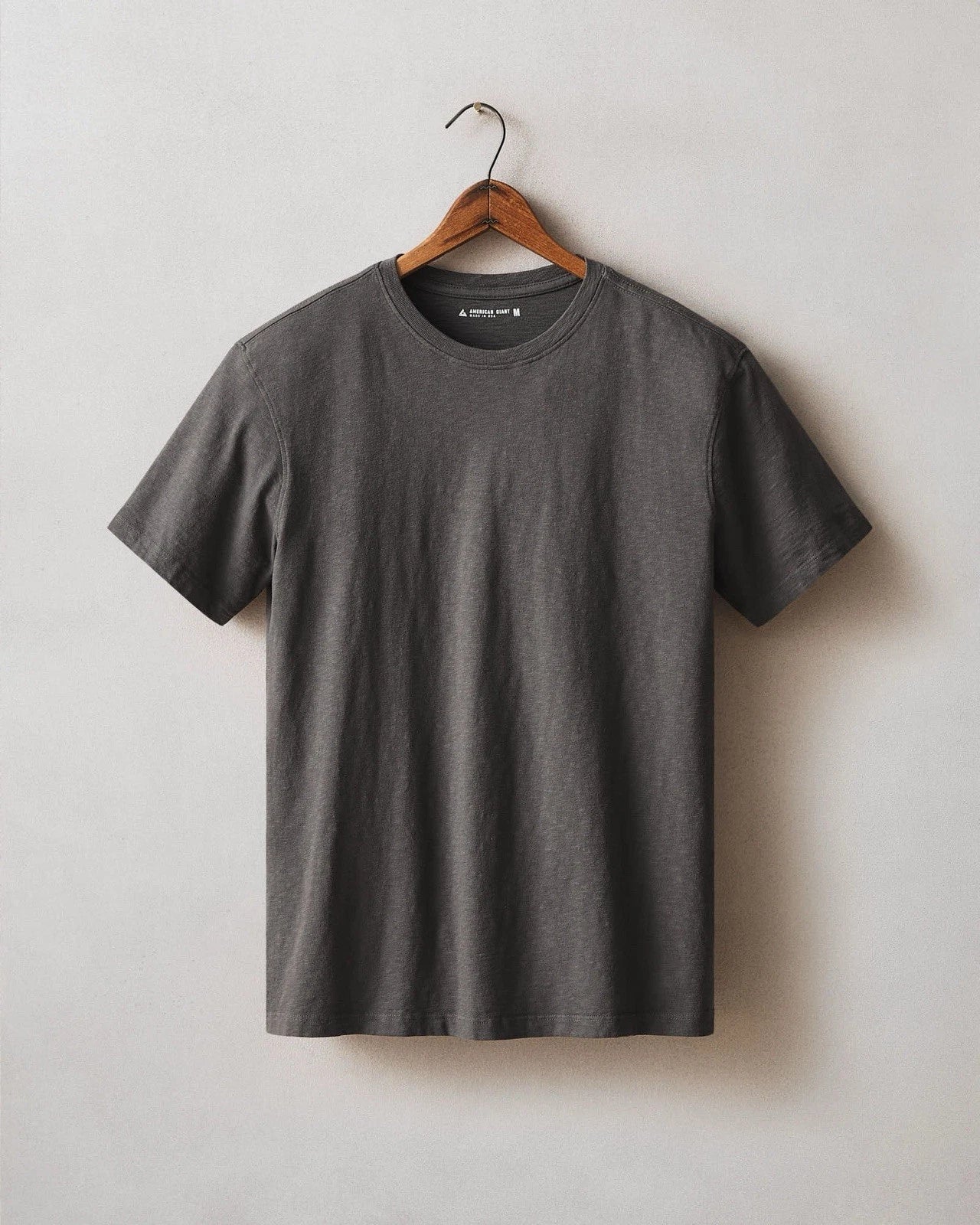 American Giant Gray Premium Slub Crew Neck T Shirt Men’s Large USA Made