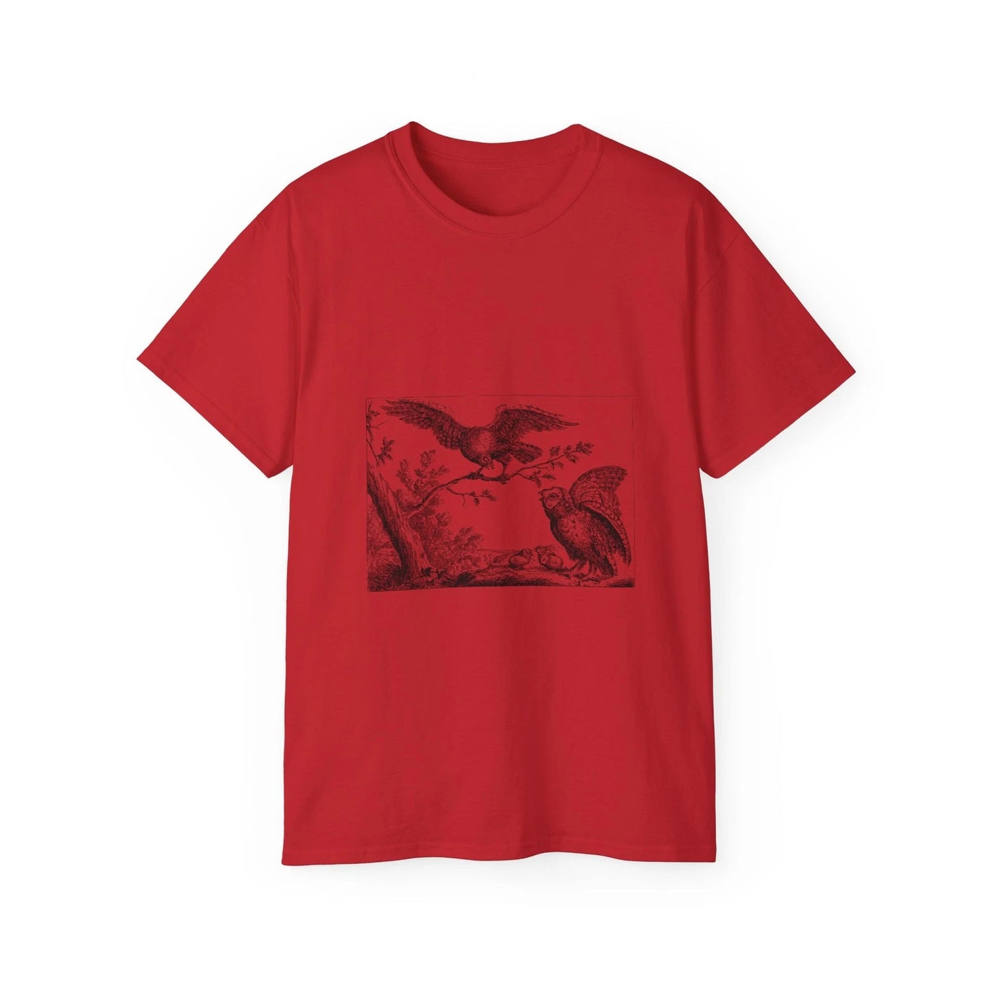 Owl Nature Eagle Line Art Birds Animals | Custom Graphic T-Shirt