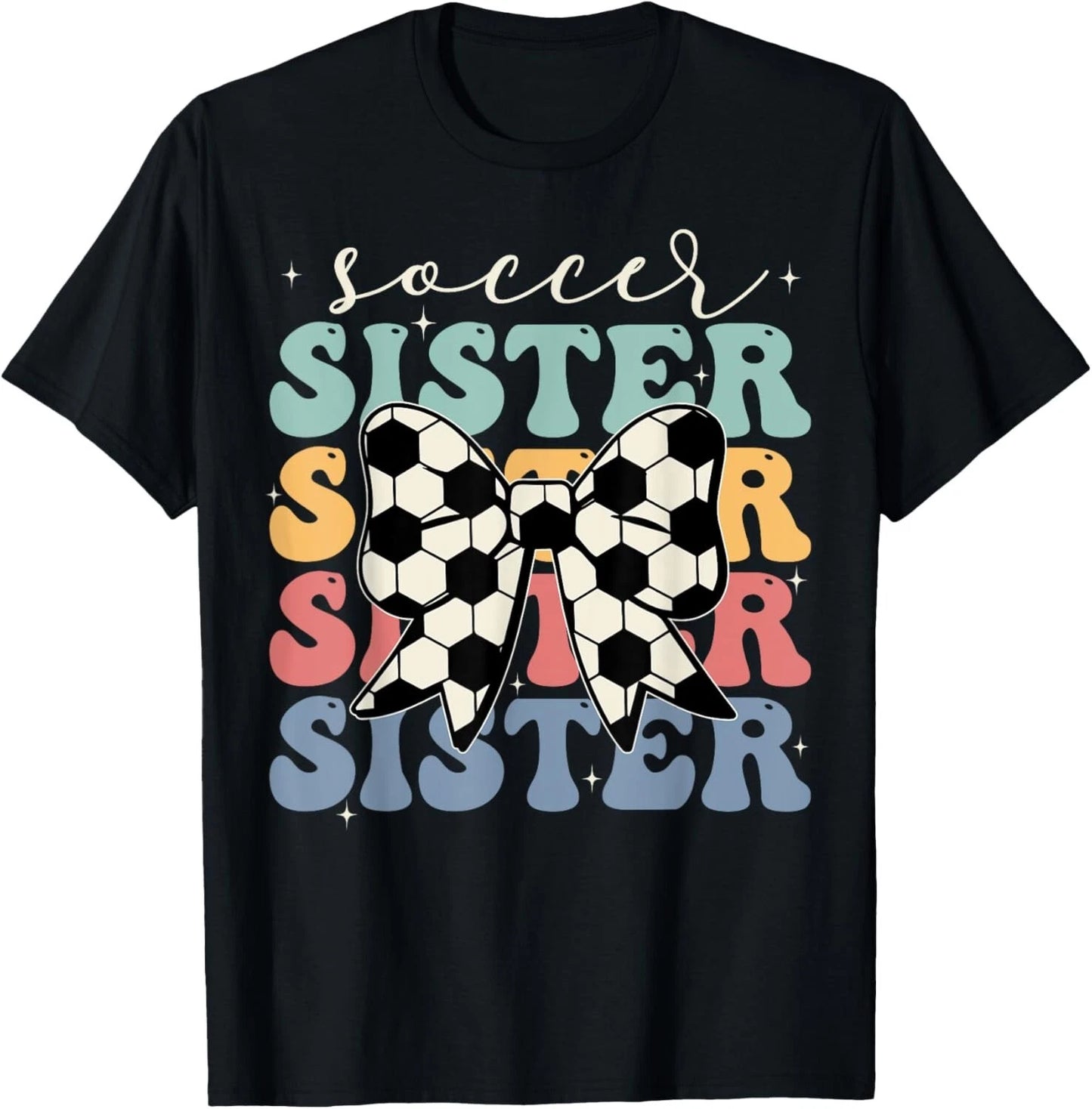 Soccer Sister Vintage Sport Lover Sister Mothers Da Tee Gift Unisex T-Shirt