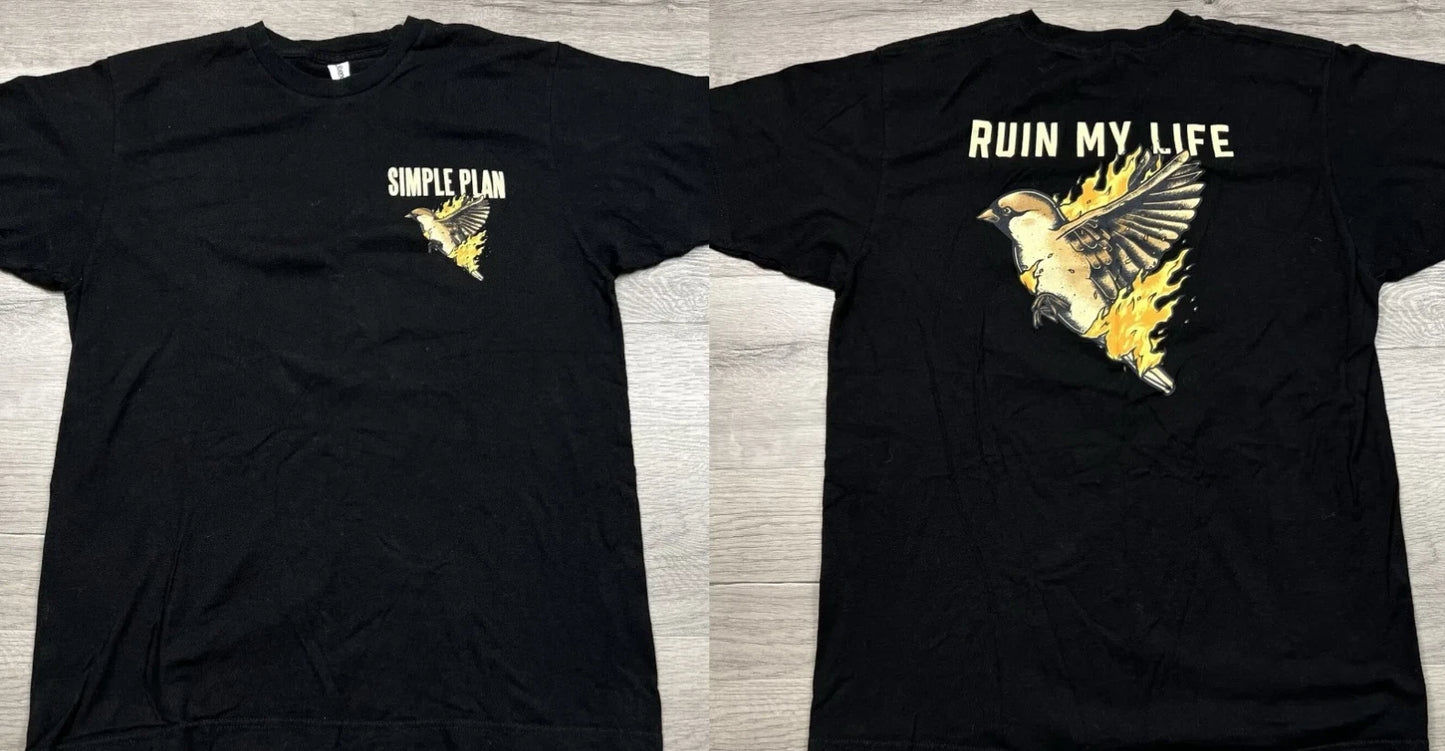 Simple Plan Merch Ruin My Life Unisex T-shirt, size S-5X T-shirt!Tshirt