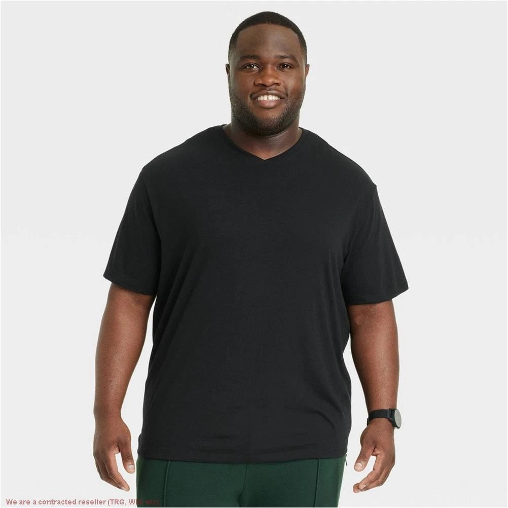Men's Big & Tall Every Wear Short Sleeve V-Neck T-Shirt -4XL *SEE DEAL!!!*