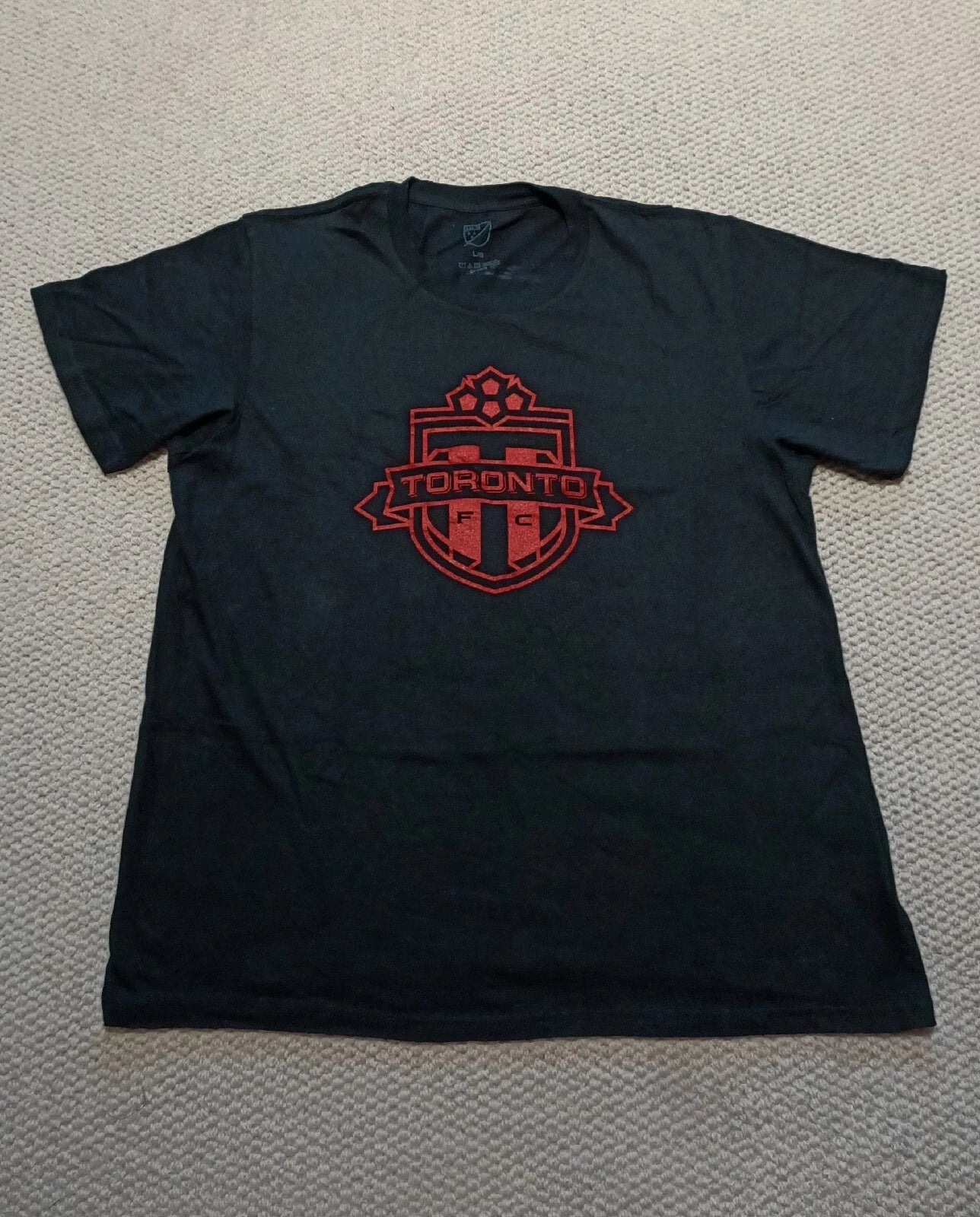 MLS Toronto Soccer T-Shirt Mens Size Large Black Short Sleeve Football Tee