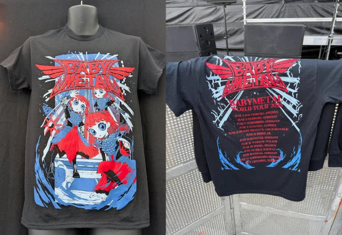 Babymetal World Tour Shirt 2026 Anime Chibi T-Shirt Reprint