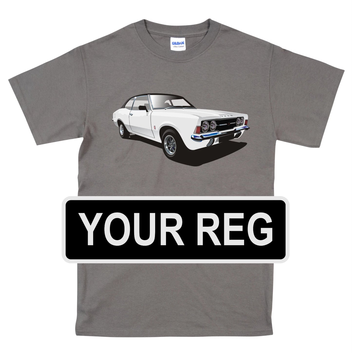 Mk3 Ford Cortina T Shirt Classic Car Personalised Reg S - 5XL