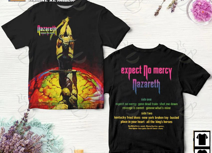 Nazareth Rock Band Expect No Mercy Album 3D T-shirt S to 5XL 2F1787