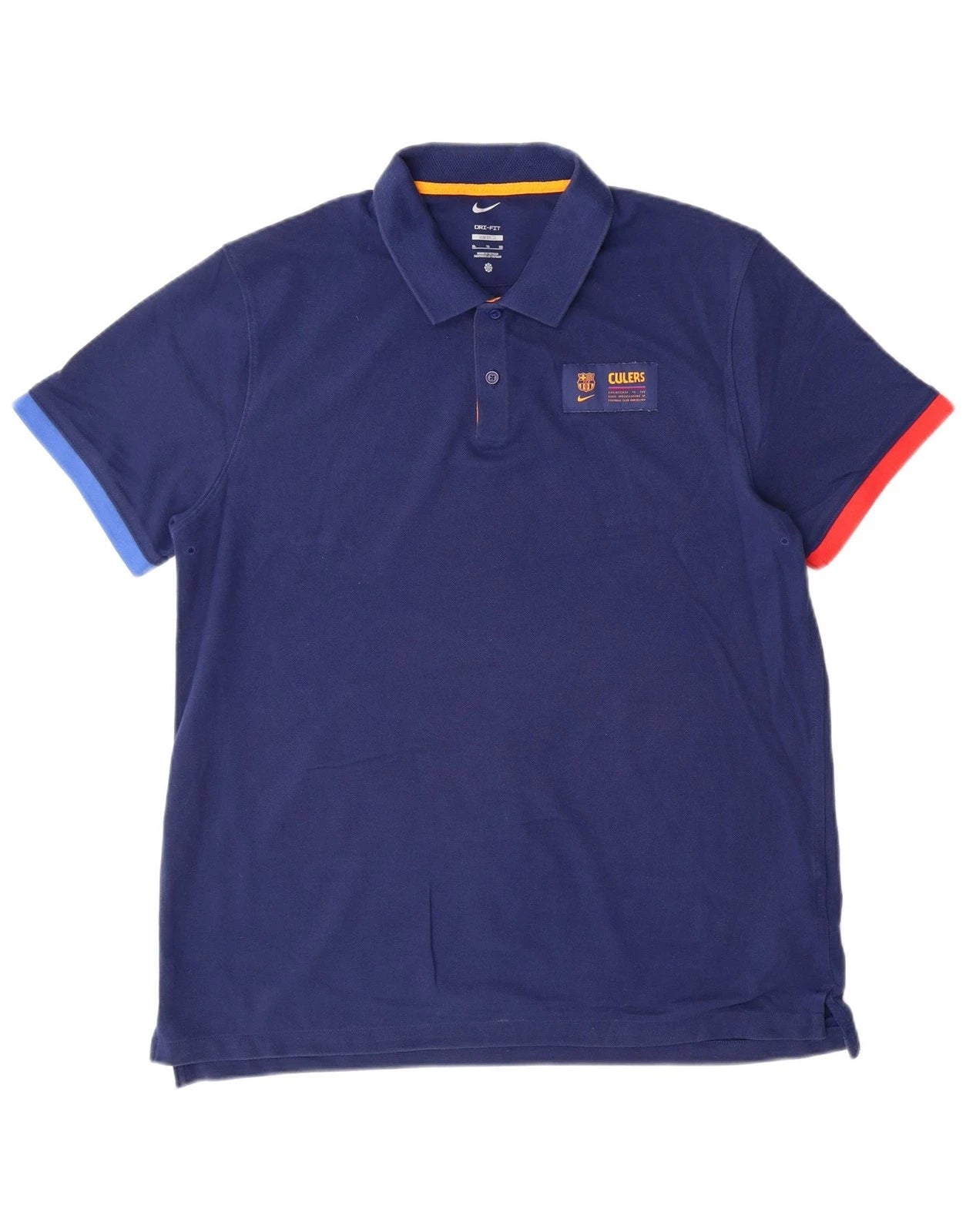 NIKE Mens Dri Fit Slim Fit T-Shirt Top XL Blue Cotton DQ15