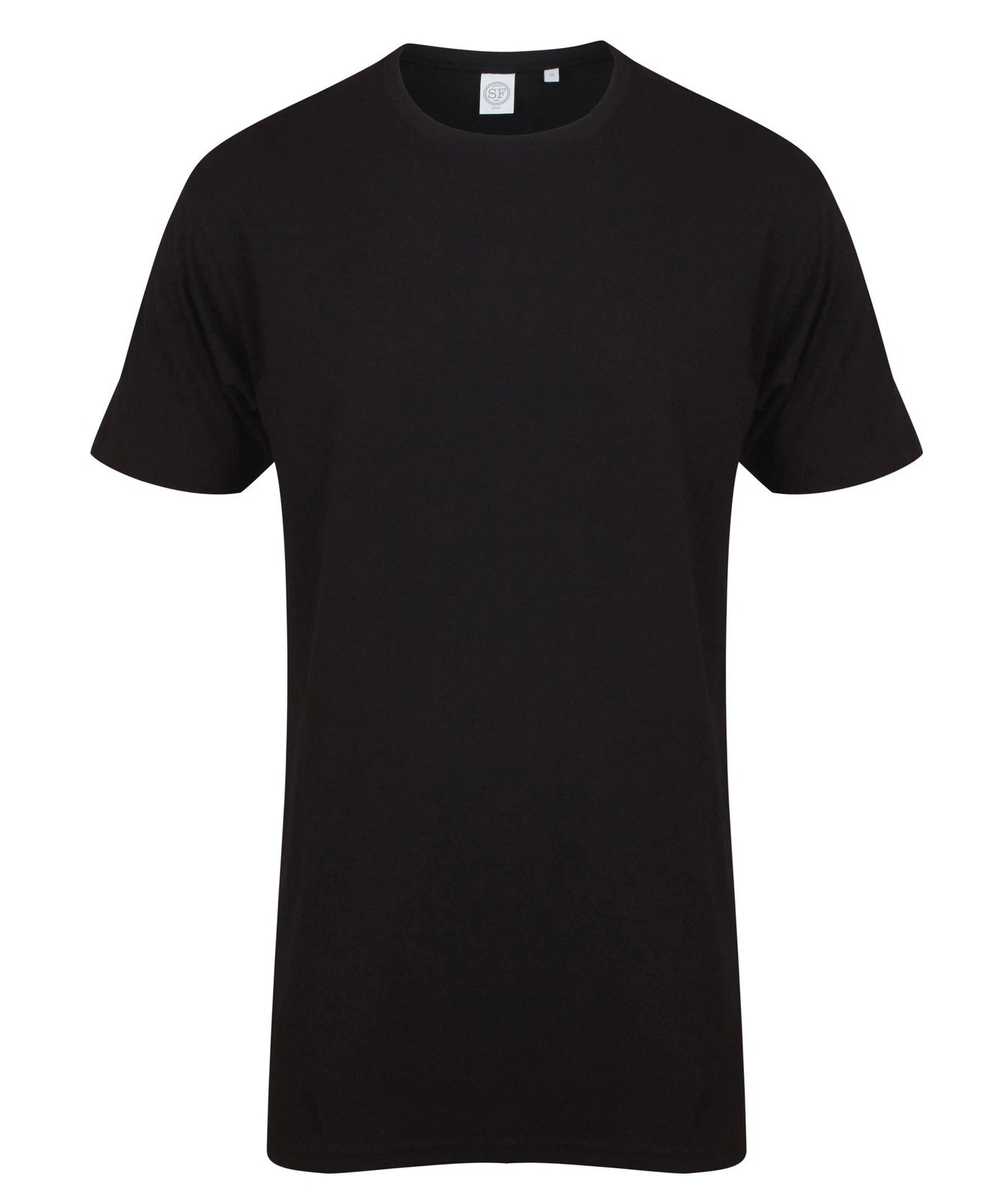 SF Longline t-shirt with dipped hem - Tear-out label