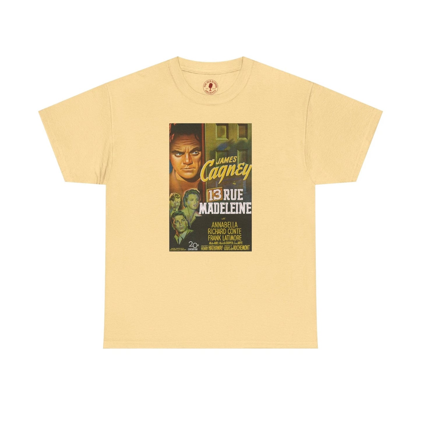 Retro Movie Poster Tee 13 Rue Madeleine James Cagney Annabella NWT S-5XL