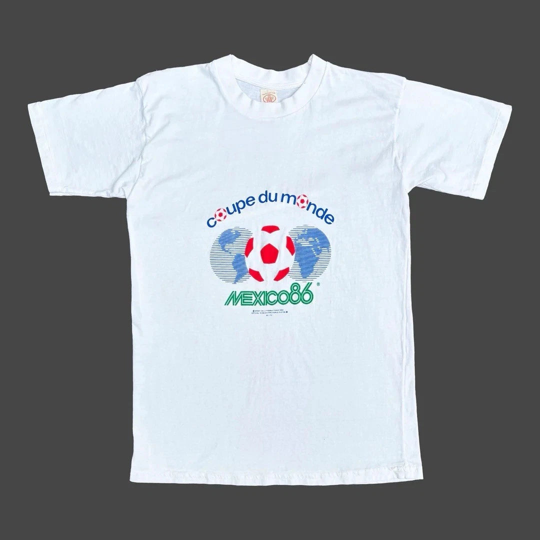 Mexico World Cup 1986 86 80s Vintage Soccer Football Graphic Rare T-Shirt