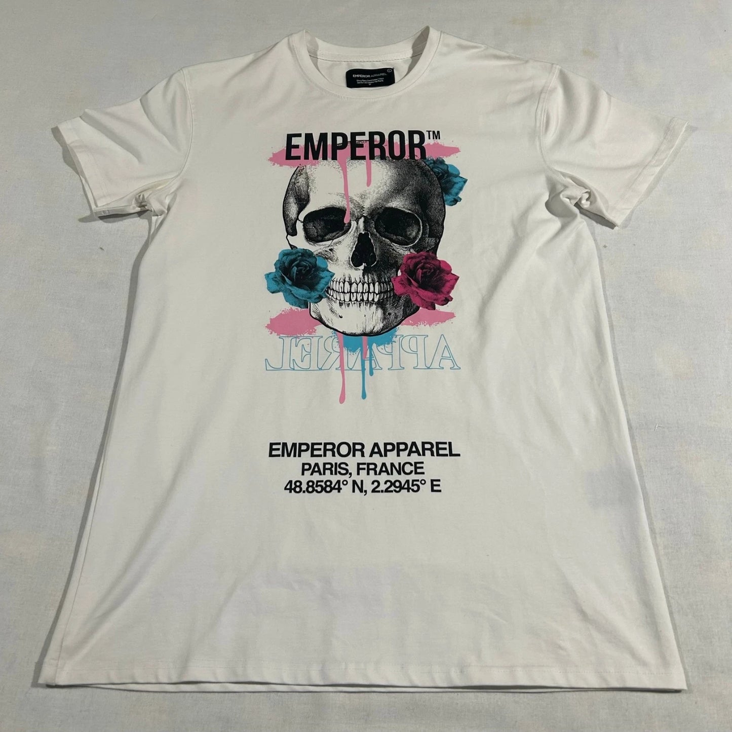 Emperor Apparel Paris France Skull T Shirt Size L