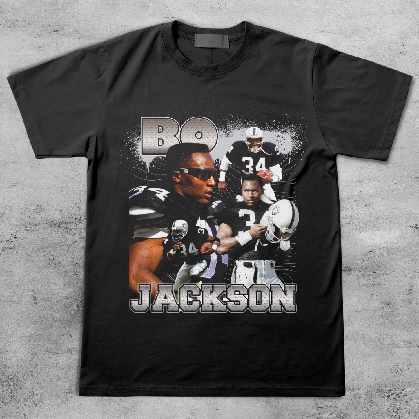 BO JACKSON UNISEX T SHIRT RAIDERS FOOTBALL TEE