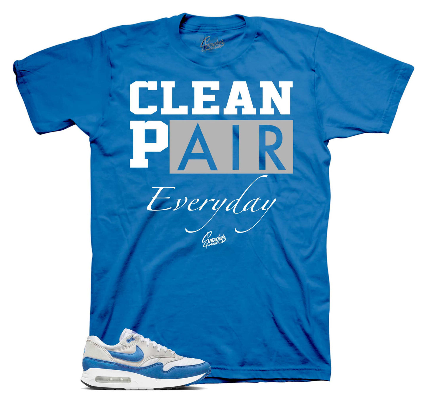 Shirts To Match Air Max Royal Blue 1 90 Sneakers - Clean Pair Sneaker Tees