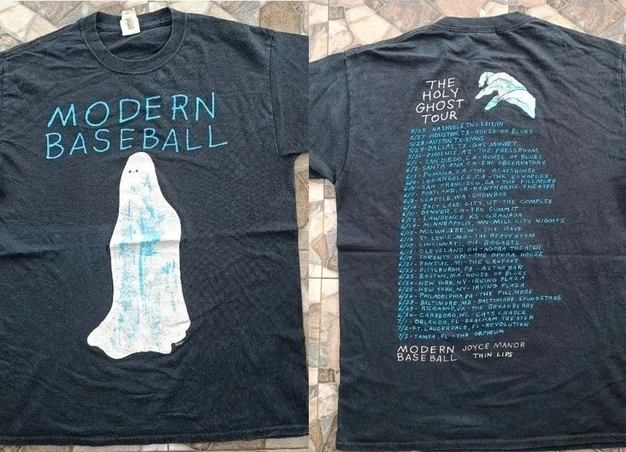 Rare Modern Baseball Band 2 Sides Cotton Black All Size Shirt