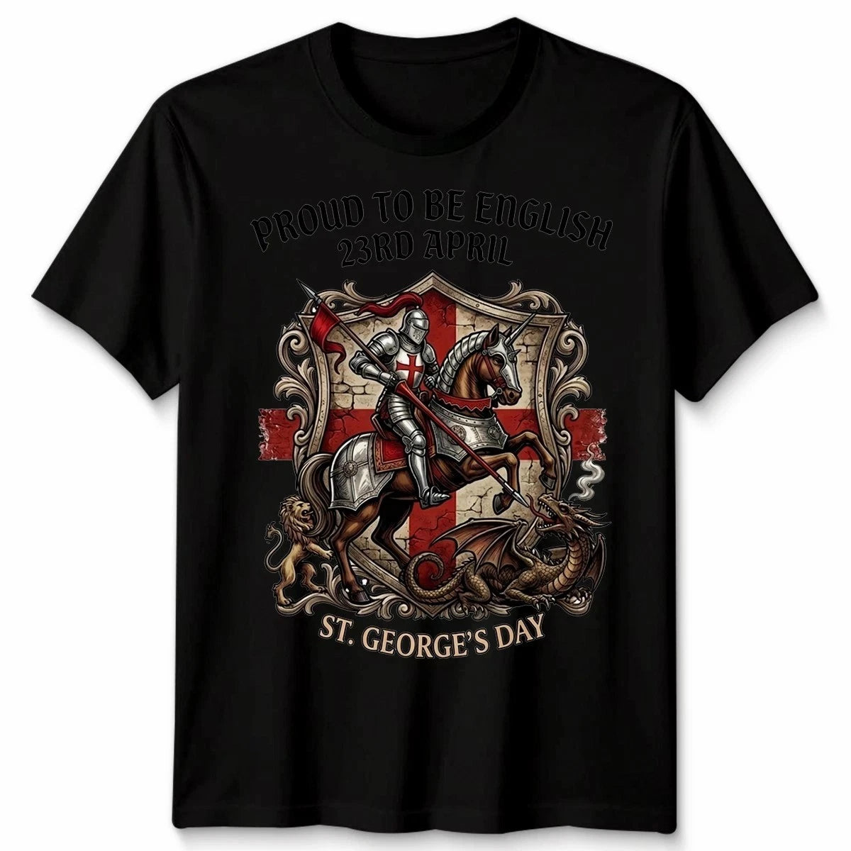St Georges Day Proud To Be English Celebration Flag Unisex Tshirt