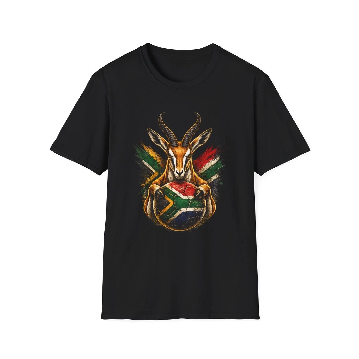 South African Springbok Soccer Ball T-Shirt Football Fan Graphic Tee