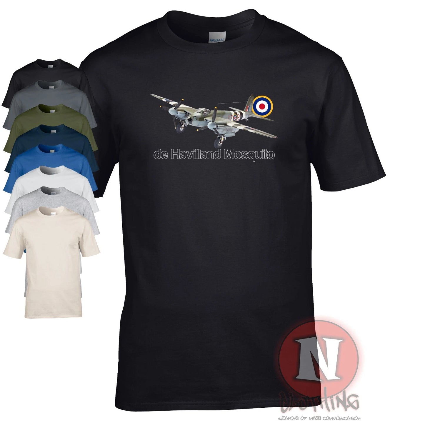 de Havilland Mosquito T-shirt multi role fighter RAF aircraft World War 2