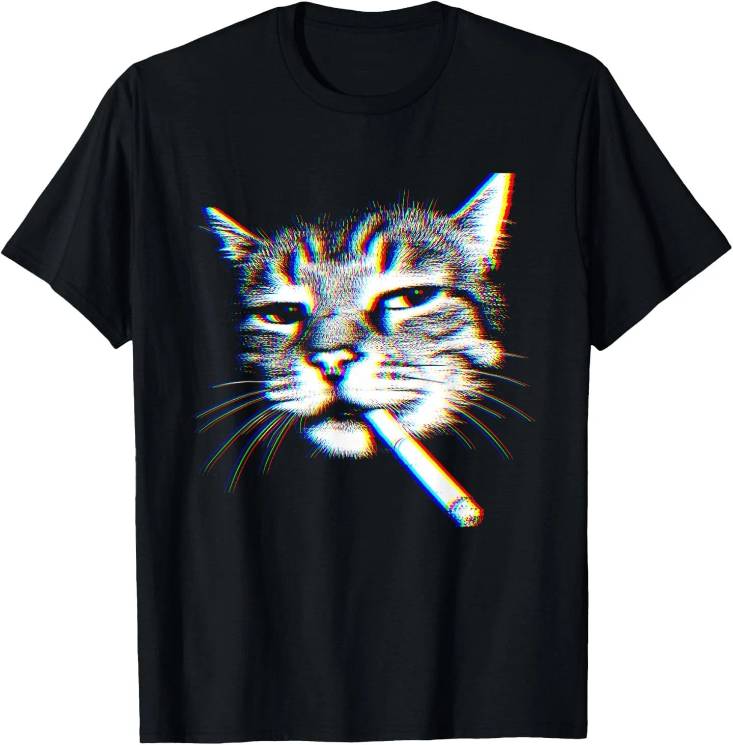 Cat Smoking Cigarette Funny Cig Meme T-Shirt