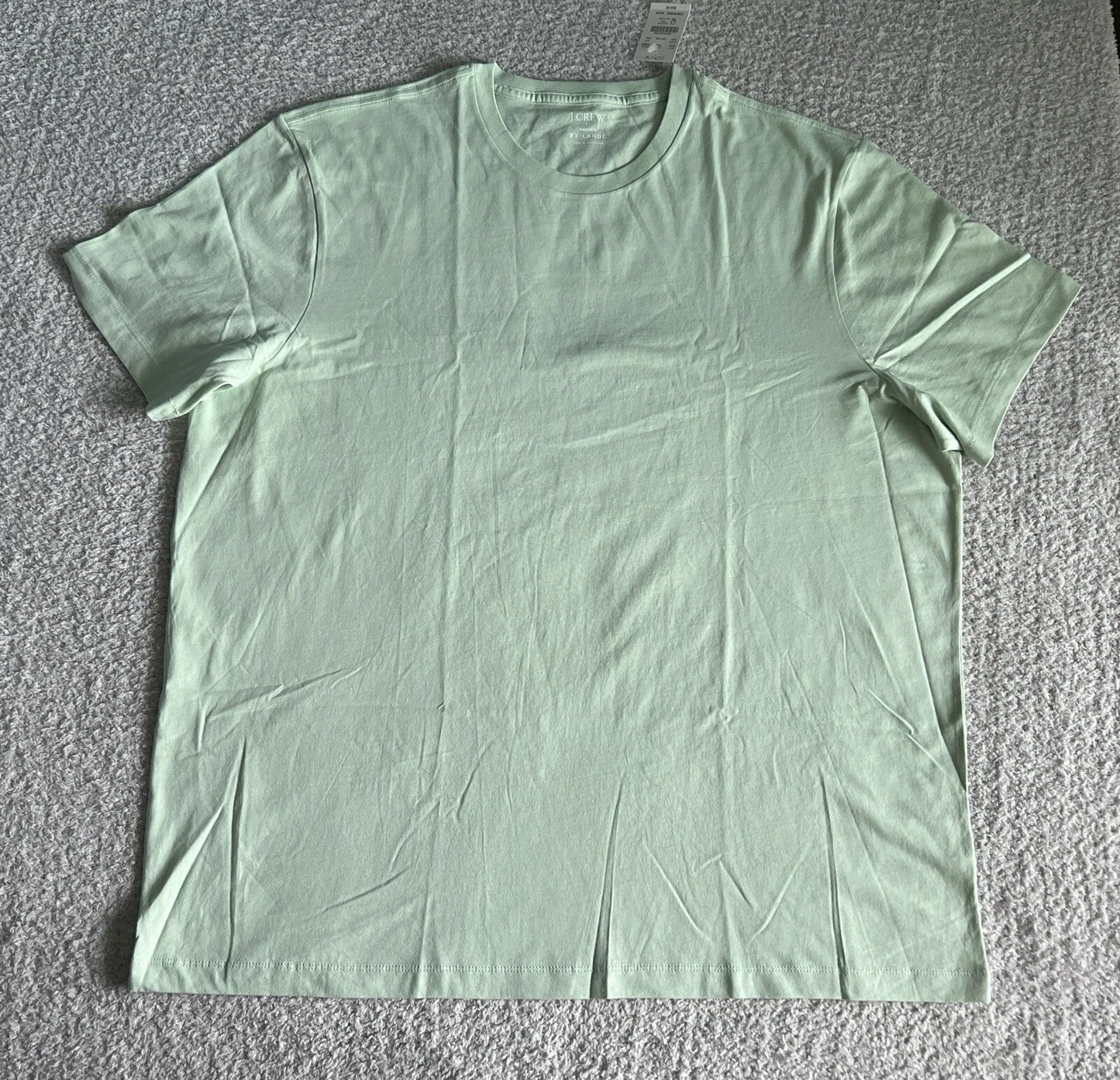 J Crew T Shirt Men’s 2XL Green Tee Washed Crew Neck Short Sleeve