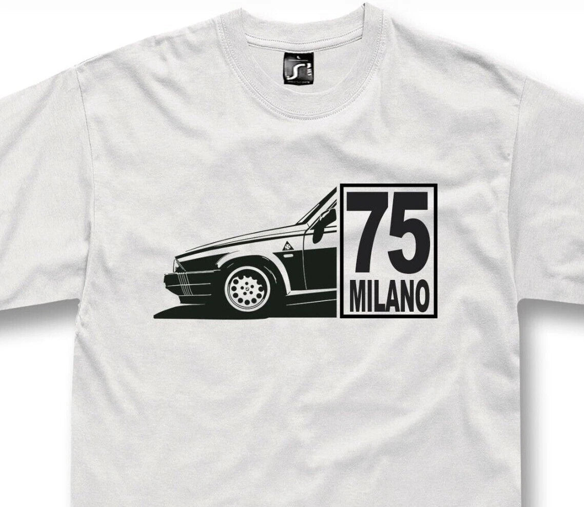 T-Shirt for Alfa Romeo 75 fans Classic V6 3.0 twin spark turbo tshirt