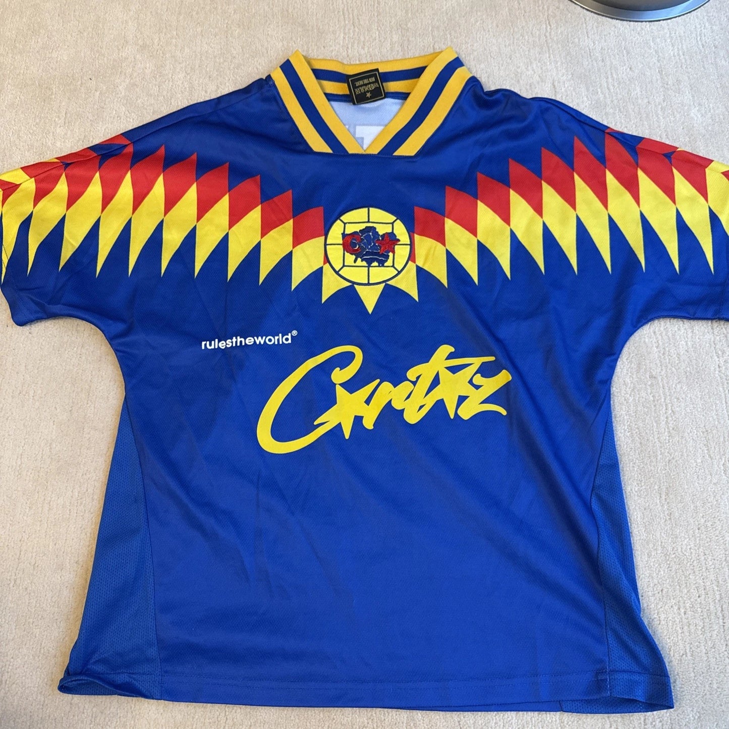 Blue Football Soccer Jersey Shirt Medium men