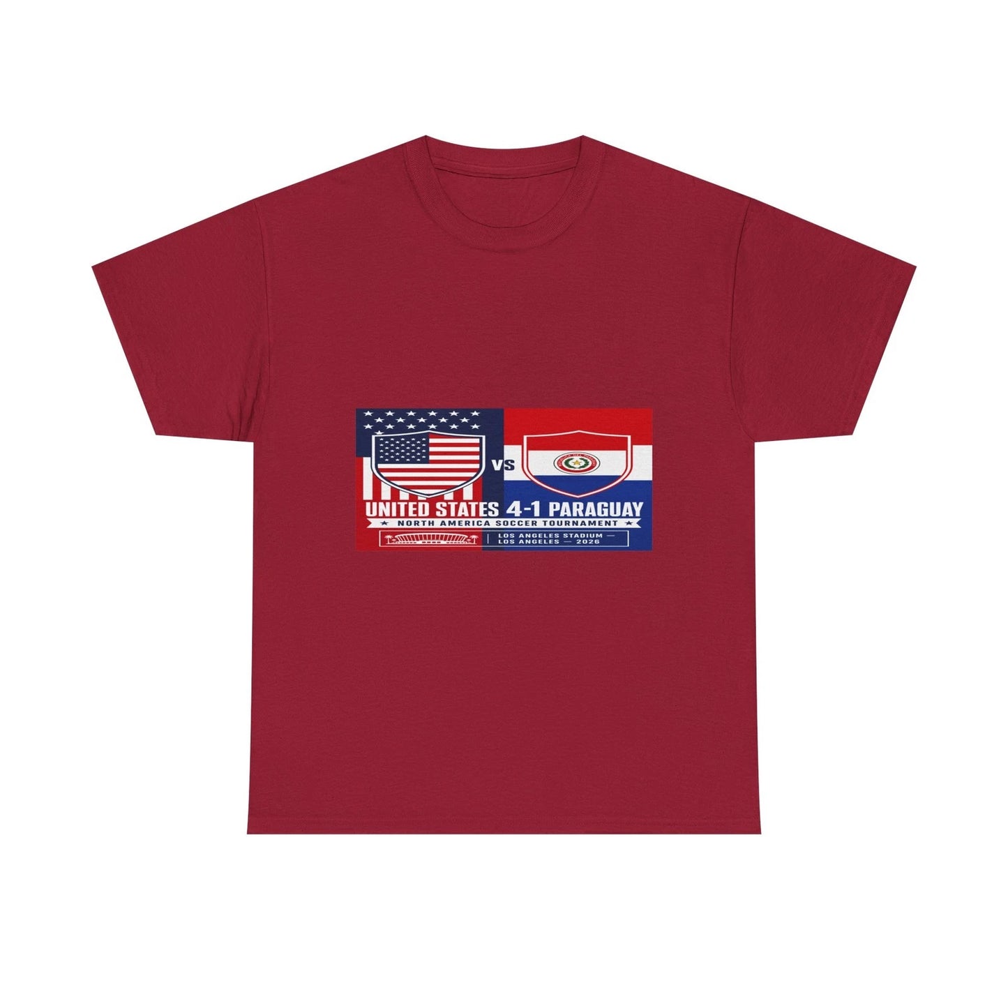 USA vs Paraguay Scoreboard T-Shirt | United States 4-1 Paraguay Soccer