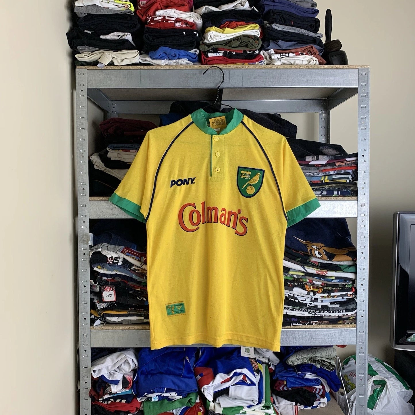 Rare! #10 Norwich City Pony Vintage Soccer Jersey 1997
