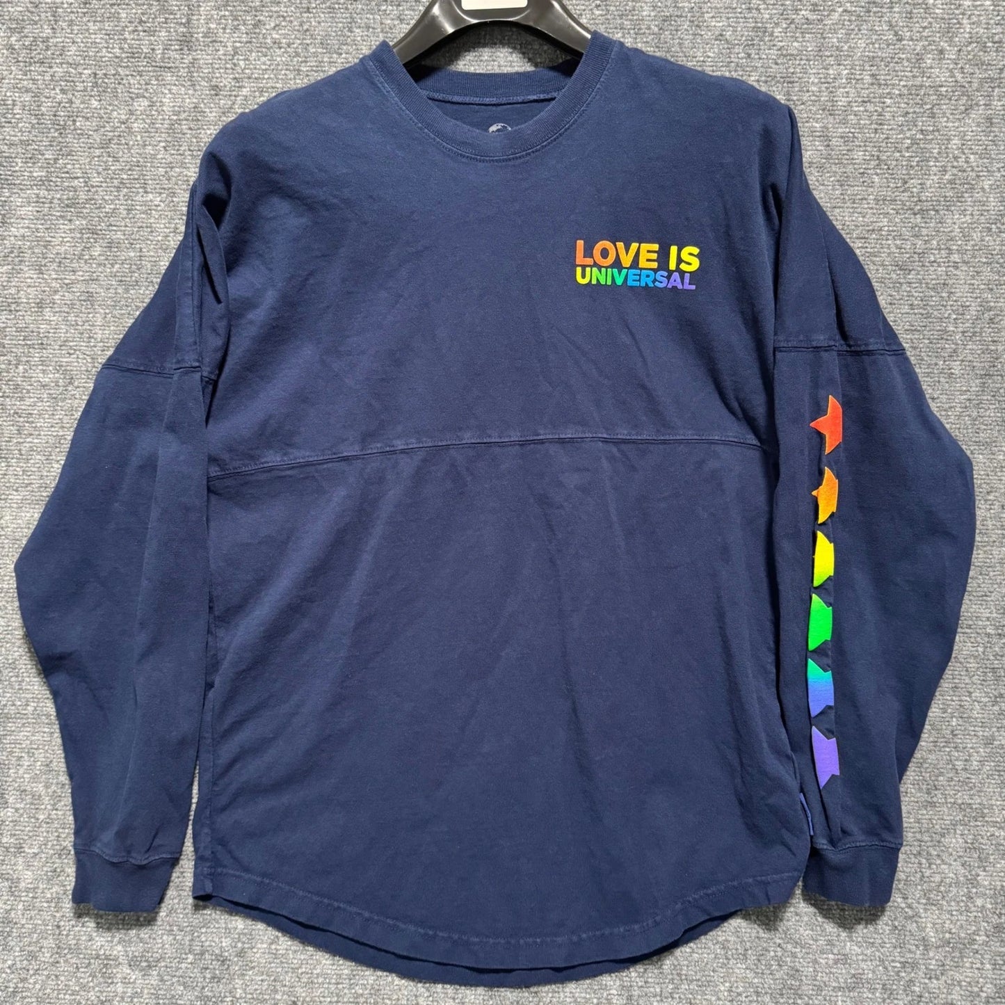 Universal Studios Spirit Jersey Navy Blue Love Is Universal Rainbow Pride Small