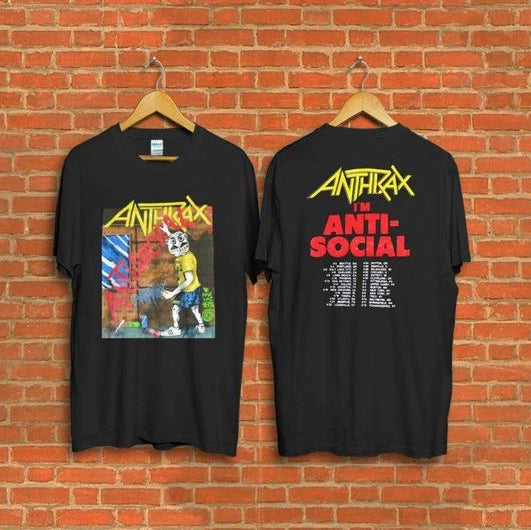 Vintage Anthrax Antisocial Usa Concert Tour T Shirt