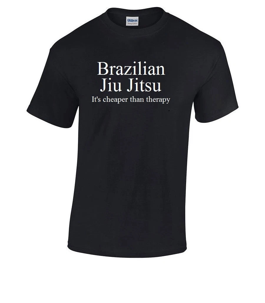 Brazilian Jiu Jitsu it's Better than Therapy Black BJJ Funny T-shirt S - 5XL